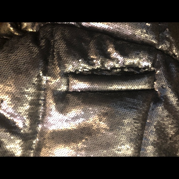 ASOS Silver Sequins Puffer Jacket 3XL - Picture 12 of 12